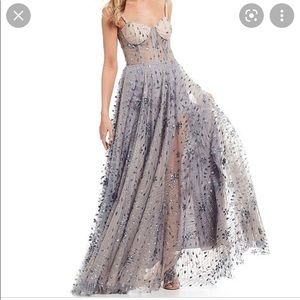 Gianni bini corset sequin sparkle prom dress